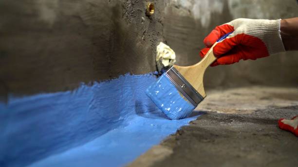 Commercial Waterproofing project at a Plymouth, OH business property by SJ Waterproofing Pros
